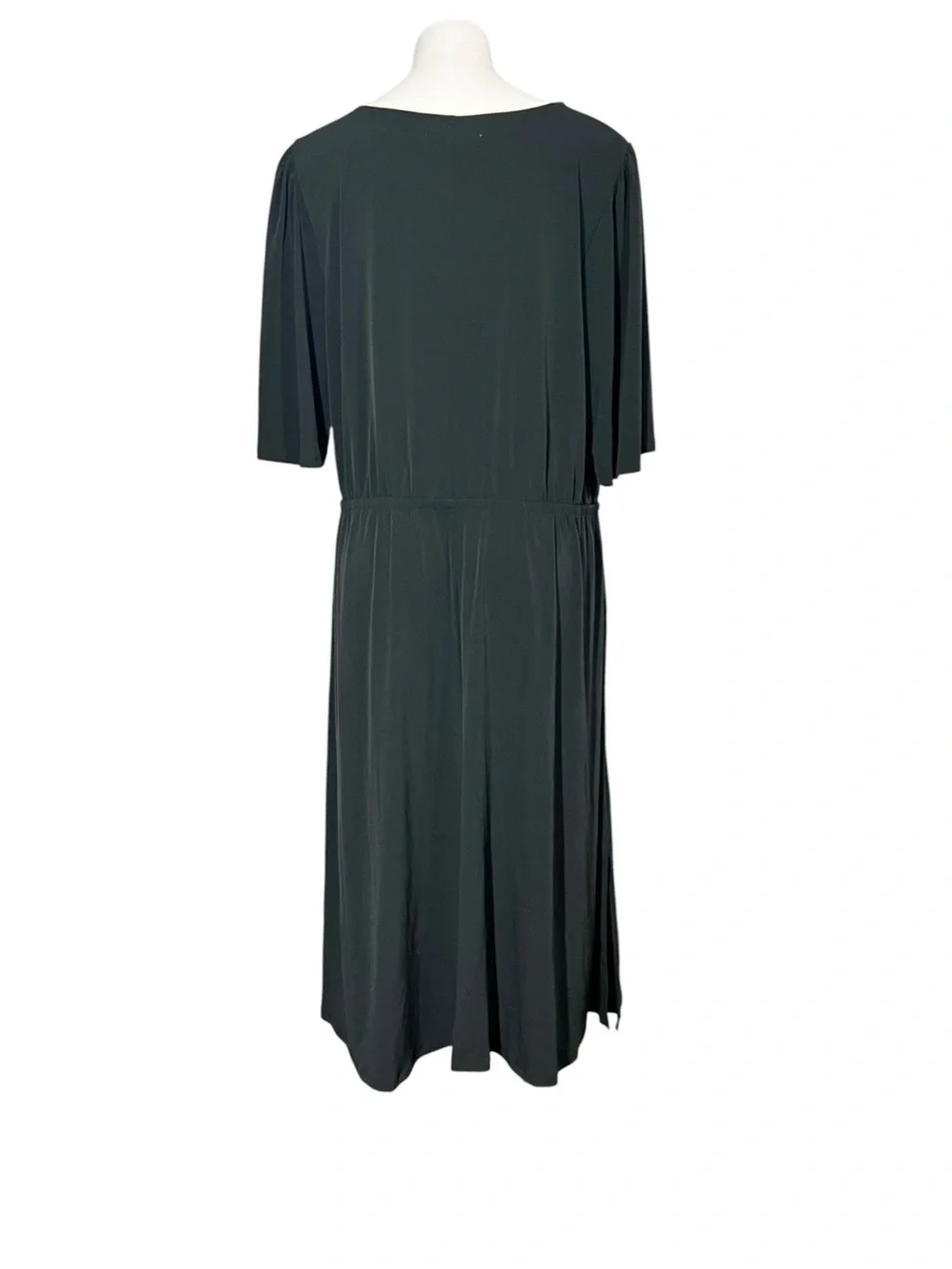 Girls with Curves midi dress XL(16-18) Black V-Neck Midi stretch office fall